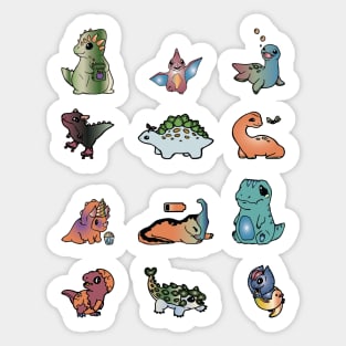 cute baby funny dinosaurs Sticker